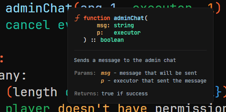 Screenshot showcasing the SkDoc feature