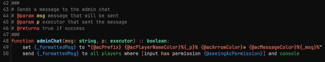 Screenshot showcasing TextMate grammar based highlighting
